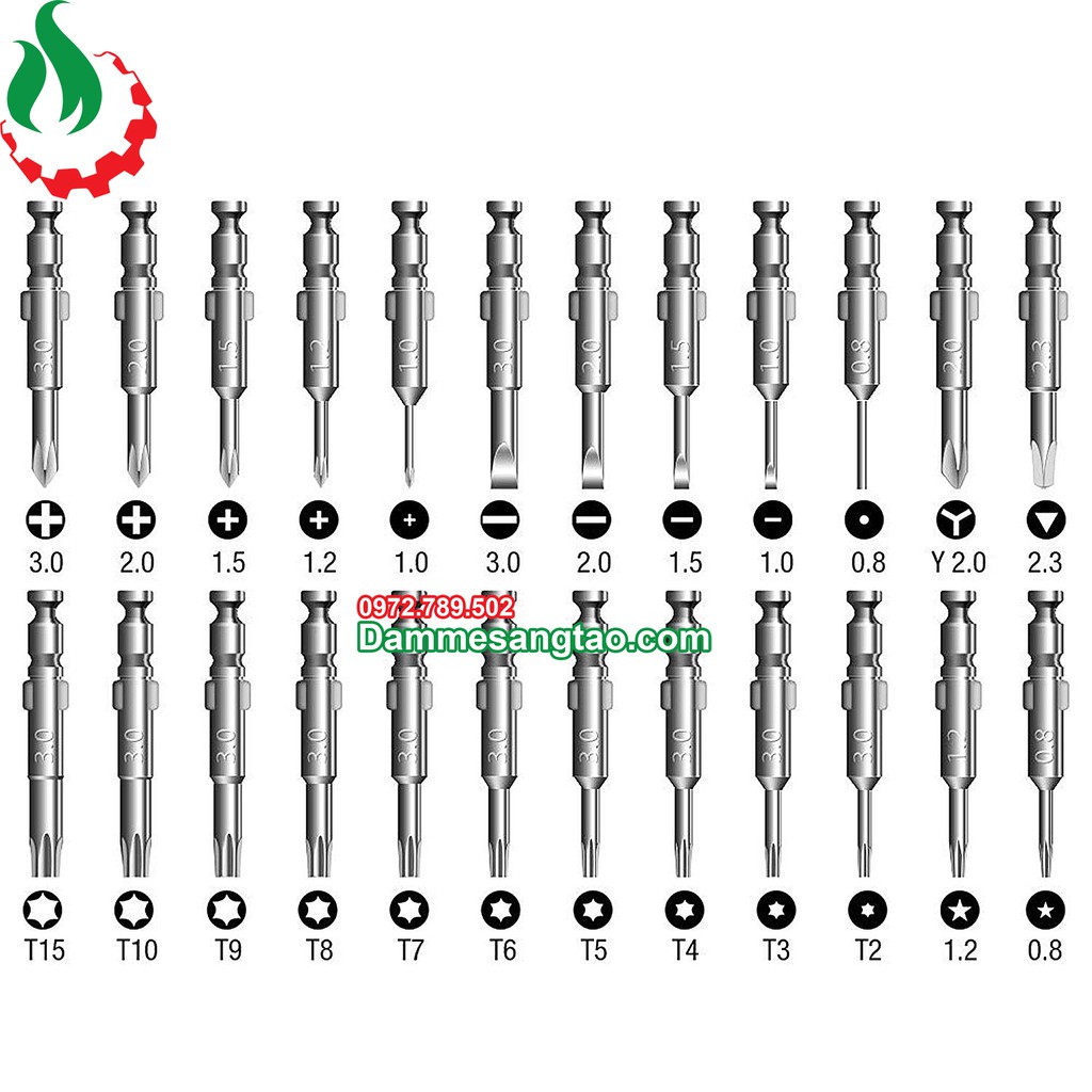 Bộ tua vít sửa điện thoại laptop 25 chi tiết