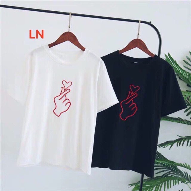 Set 2 Áo thun đôi búng tim siêu đẹp