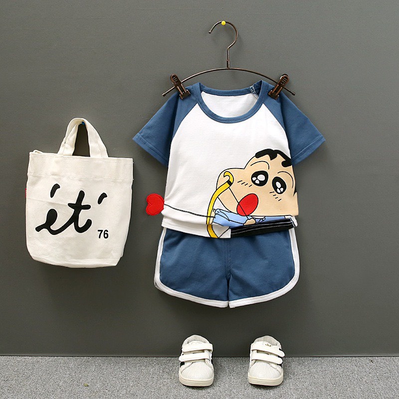 Bộ Hè Hình Bé Shin Cho Bé Trai Chất Cotton Cực Mát sâu shop