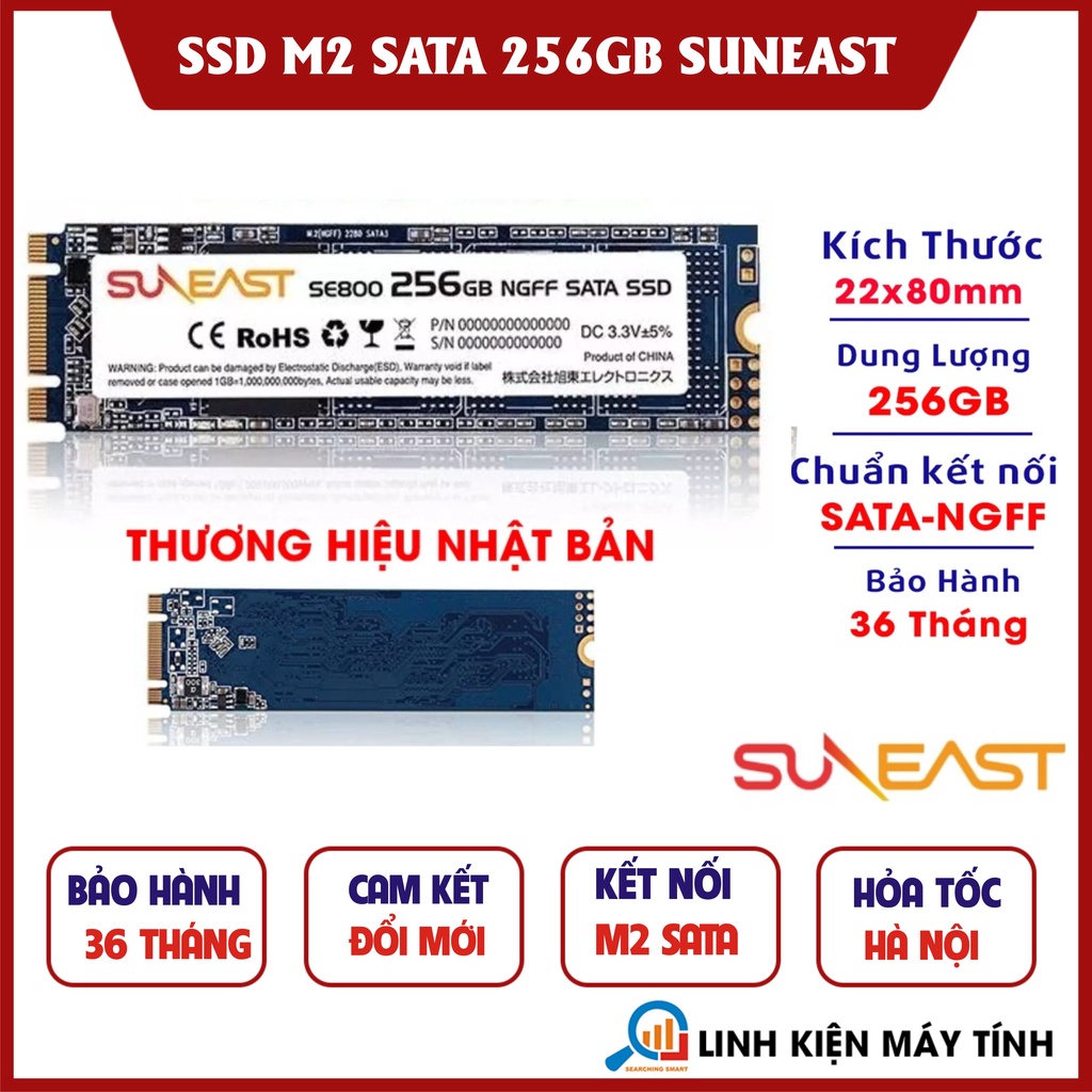 Ổ cứng SSD M2 và MSata 256GB/128GB Suneast | Gloway Hàng Chính Hãng - Bảo Hành 36 Tháng !!!