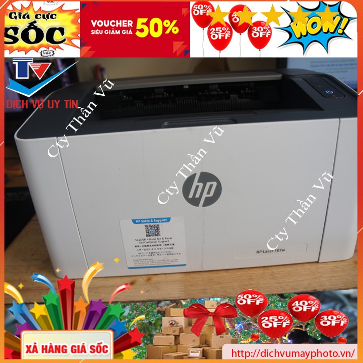 Máy in nhỏ gọn HP 107W dùng gia đình in cá nhân in học tập phù hợp | BigBuy360 - bigbuy360.vn