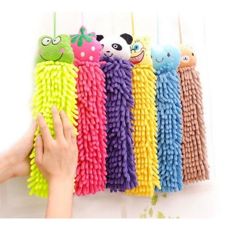 Khăn Lau Tay HÌNH THÚ SỢI SAN HÔ 35CM, Lau Bát Chén Đĩa Nhà Bếp Dày Dặn Đa Năng - Cotton Thấm Hút Nước