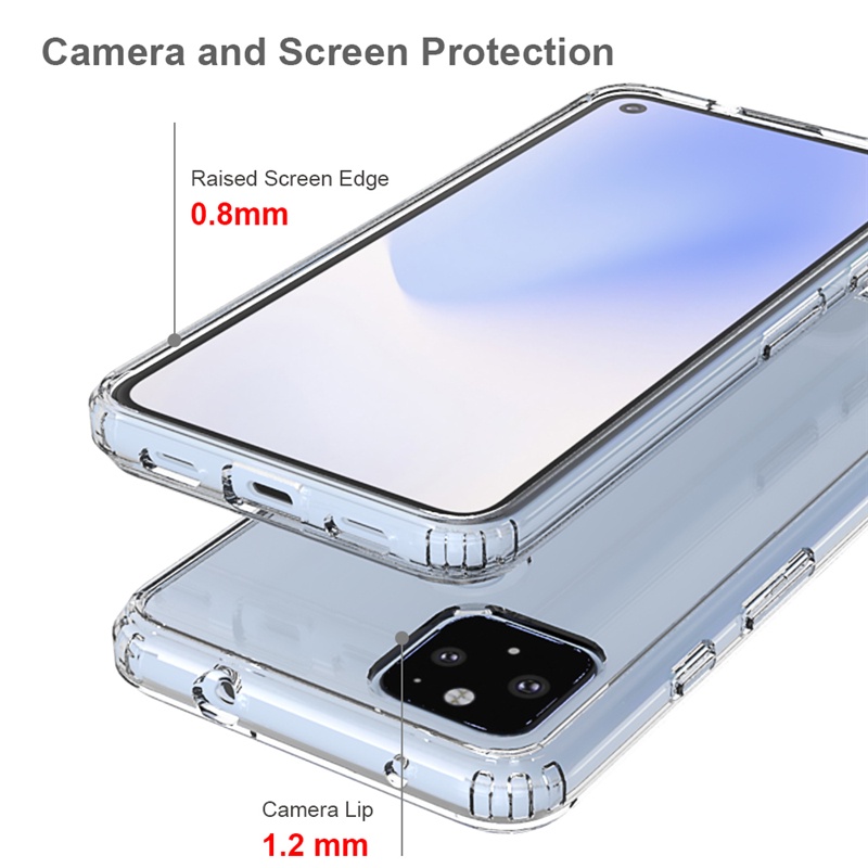Ốp Điện Thoại Trong Suốt Phối Túi Khí Chống Trầy/Rơi Cho Google Pixel 4A 5G 4A 5 5A 6 6 Pro