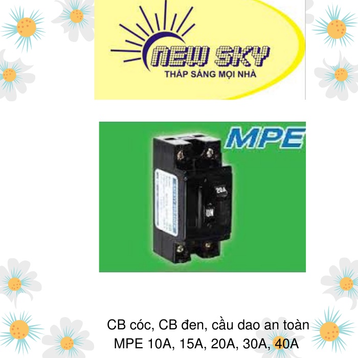 CB cóc, Cb đen, cầu dao an toàn  10A, 15A, 20A, 30A, 40A