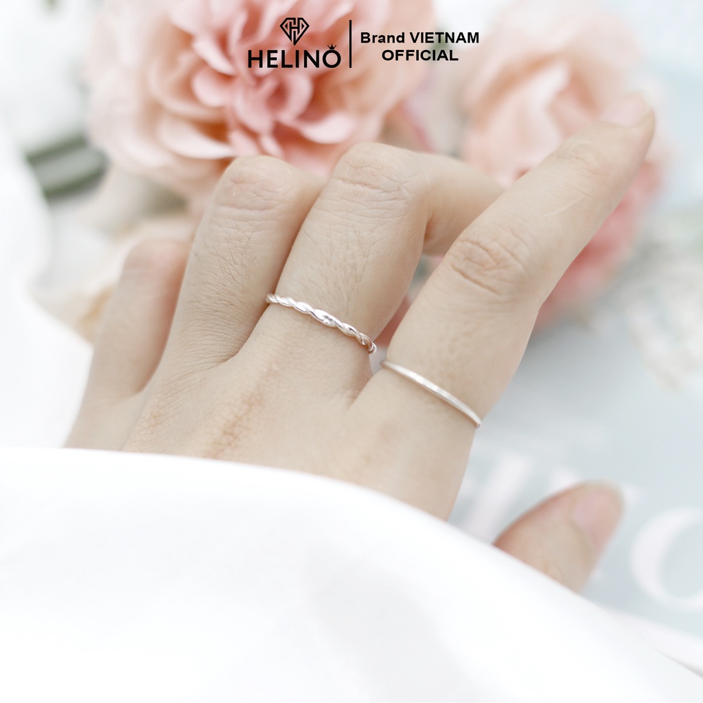 Nhẫn Bạc Xoắn Trơn Basic HELINO N05