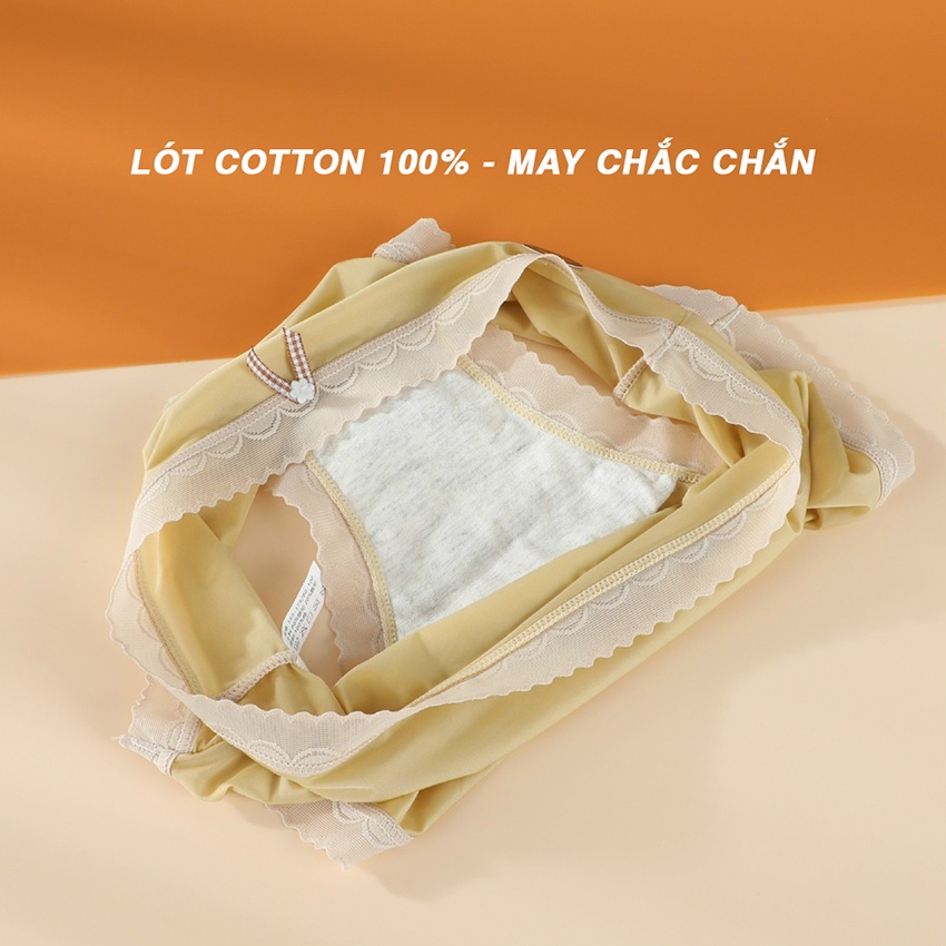 Quần lót nữ lụa băng Ecopant viền ren màu pastel siêu đẹp Havana FLQ144