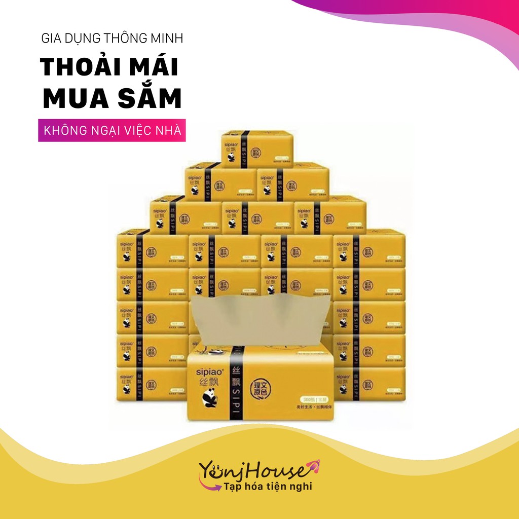 Combo 2 gói khăn giấy ăn GẤU TRÚC  300 tờ (Nội địa TQ) - YenjHouse