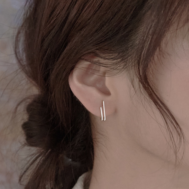 Khuyên tai bạc s925 thiết kế đơn giản