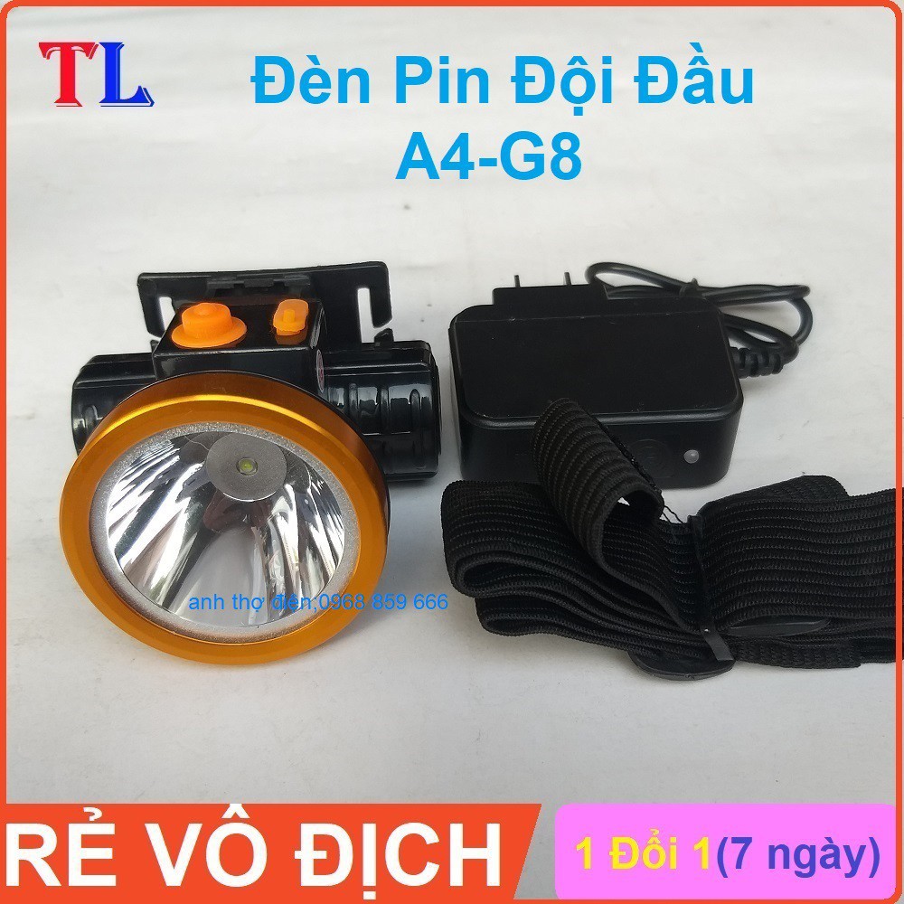 Đèn pin đội đầu A4 có dây đội đầu bảo hành 3 tháng