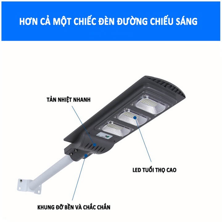 Đèn đường năng lượng mặt trời cảm biến 90W Solar Street Light