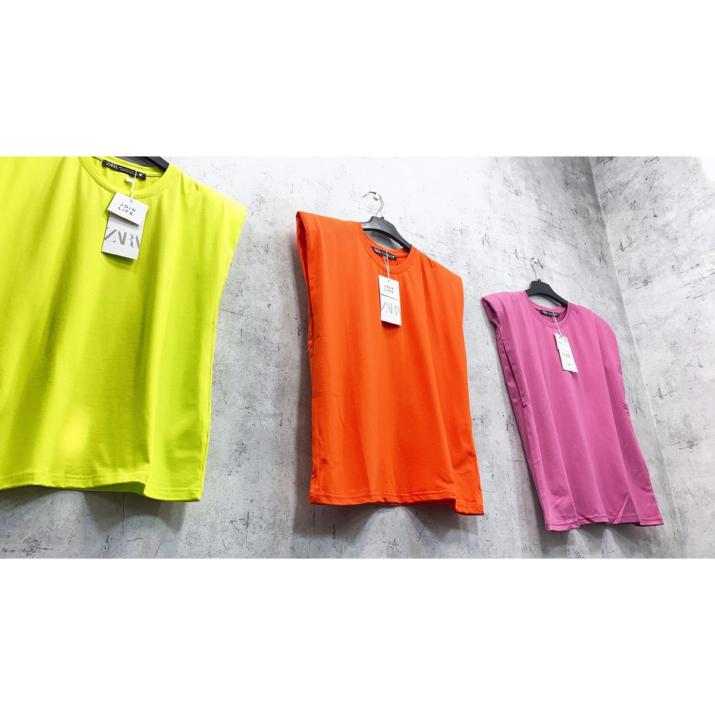 ÁO PHÔNG ĐỘN VAI ZARA - 100% Cotton