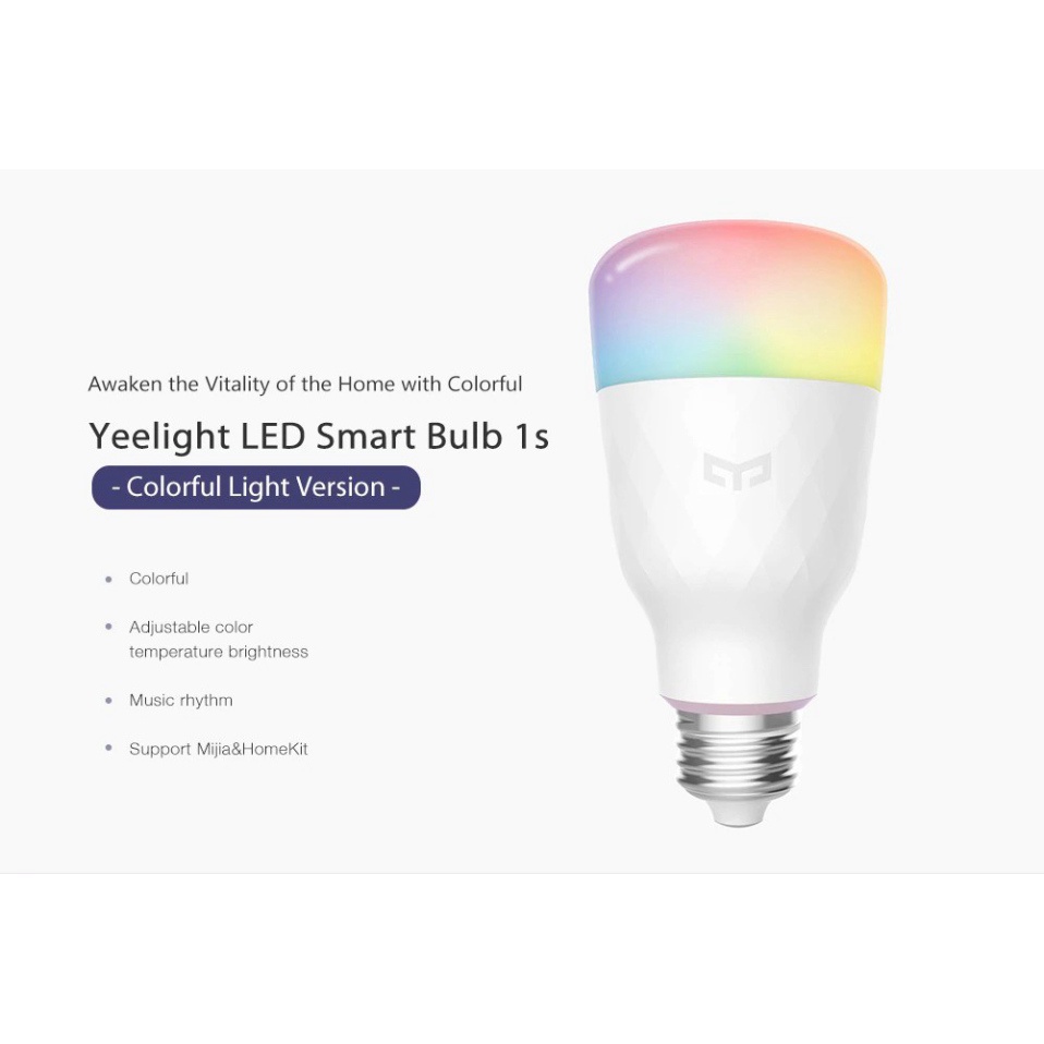 Bóng đèn thông minh Yeelight W3 / W4 / 1SE 16 triệu màu đui đèn E27 phù hợp với đèn bàn học pixar bh 12 tháng