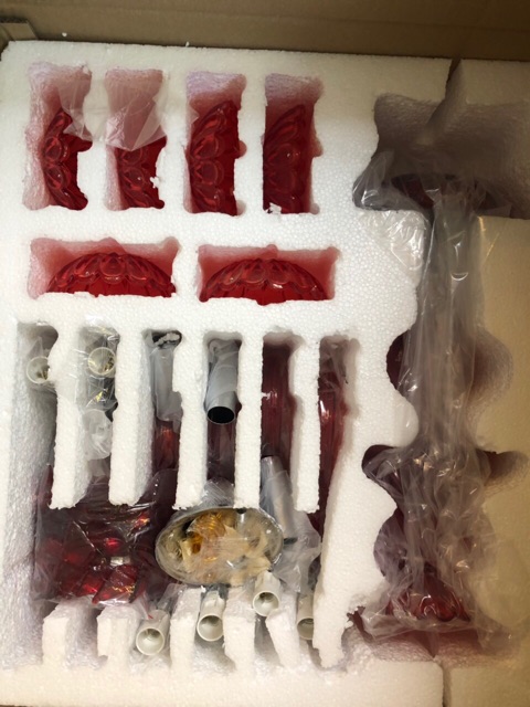 Đèn chùm pha lê nến, đèn chùm phòng khách thủy tinh đẹp