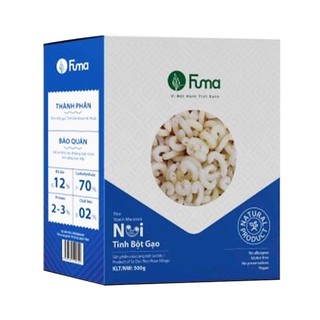 (BÁN BUÔN SỈ) THÙNG 36 hộp/ 18KG. Nui tinh bột gạo trắng FUMA 500gr/hộp, ăn kiêng giảm cân, eatclean/keto.