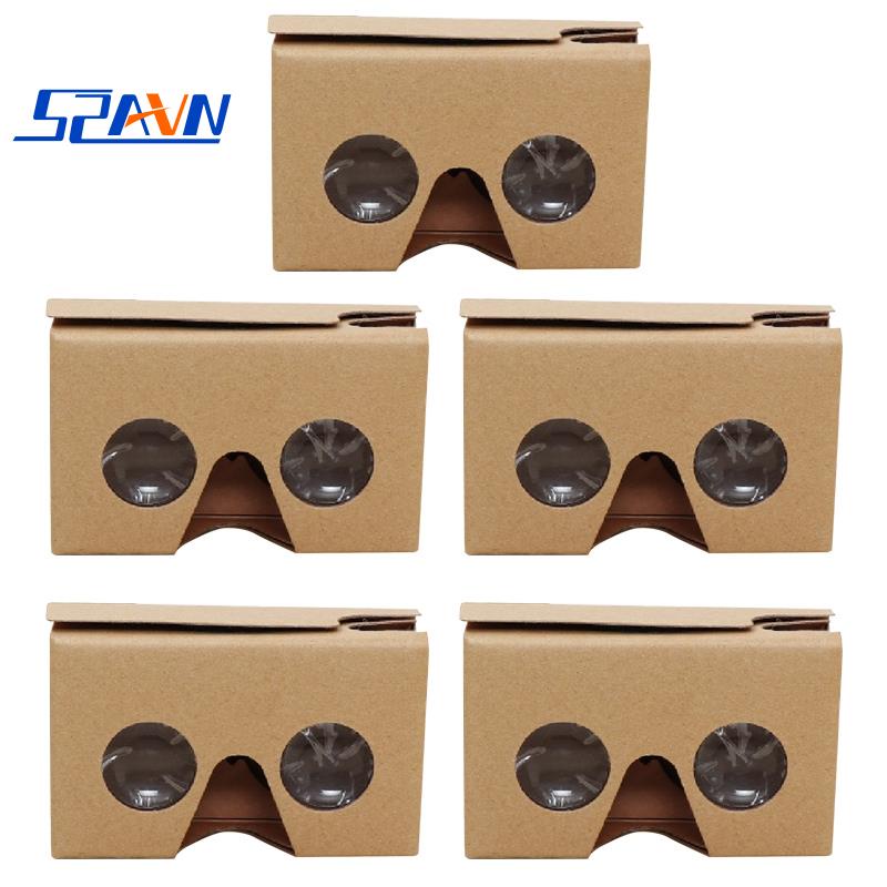 Set 5 Kính Thực Tế Ảo 3d Cho Google Cardboard Vr Valencia 4.5-6inch + Băng Đô