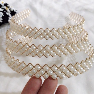 [GIÁ HUỶ DIỆT] Bờm Tóc Mái Bản To Gắn Đá Nhân Tạo Siêu Xinh Xắn, Sước Tóc Mái Ngọc Trai Nhân Tạo Cao Cấp Cực Sang Chảnh