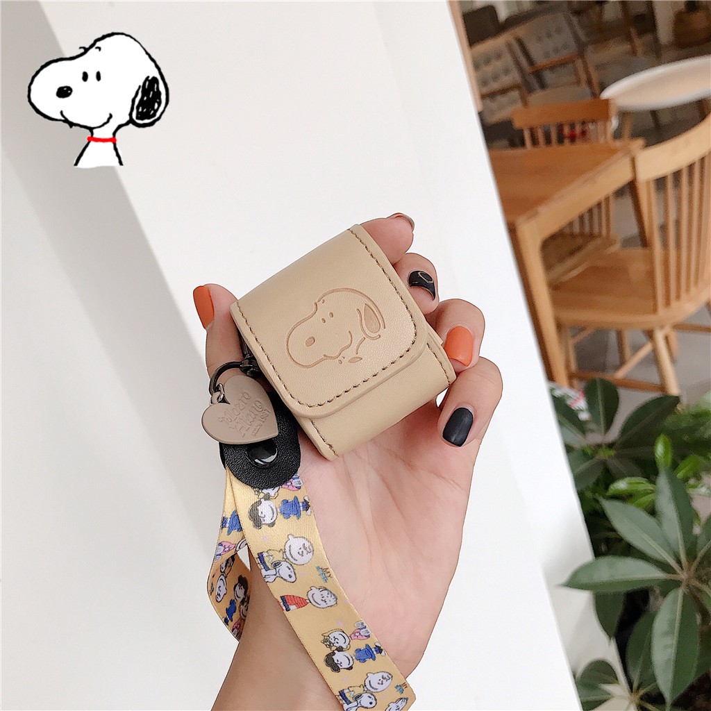 Vỏ bảo vệ hộp sạc tai nghe AirPods Pro AirPods 1 AirPods 2 bằng da kèm móc khóa