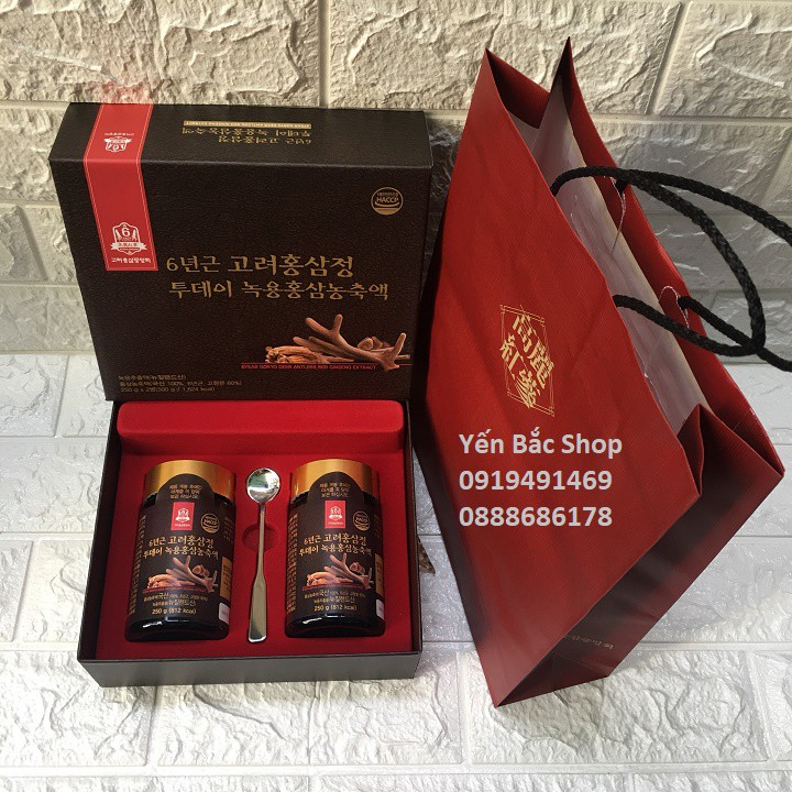 CAO HỒNG SÂM NHUNG GORYO 2 LỌ 250gr (6 YEAR GORYO DEER ANTLERS RED GINSENG EXTRACT) KÈM QUA TẶNG