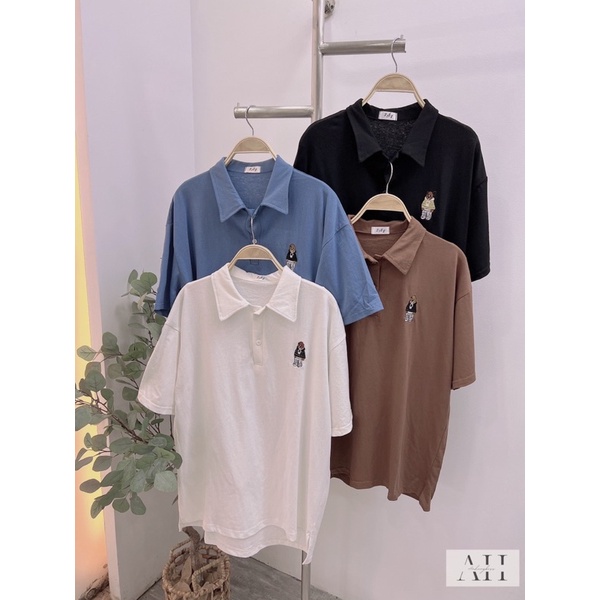 ấp polo thêu chú gấu