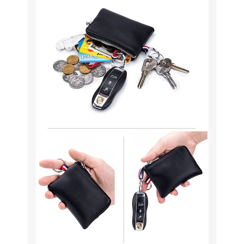 Ví Da Mềm Siêu Mỏng Đựng Tiền / Thẻ / Chìa Khóa Cho Nam