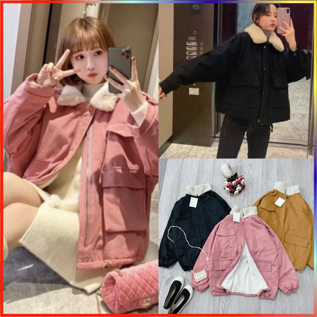 Áo Khoác Kaki ,Túi Ngực, 2 Lớp Lót Lông Cổ Bẻ  3 Màu, dưới 70kg G079 - Reso Shop96 | BigBuy360 - bigbuy360.vn