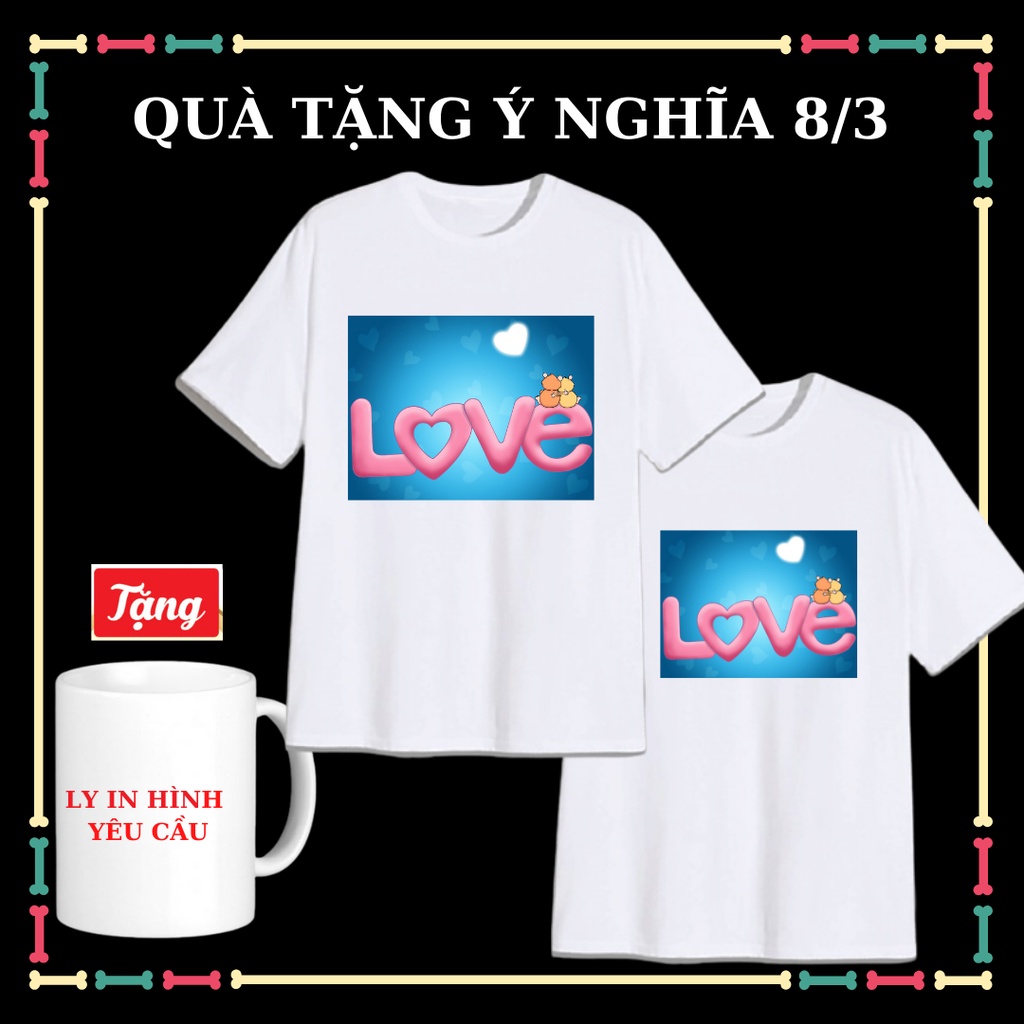 Áo cặp cho nam nữ,đồ đôi, đồng phục cặp thun cot ton co giãn đủ màu sắc