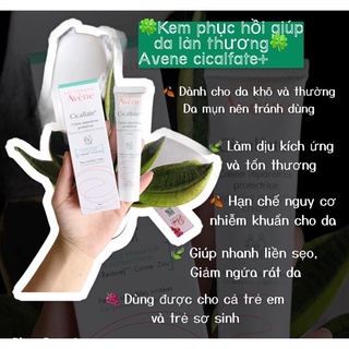 Kem Avene Cicalfate Cream Pháp 40ML 100ML