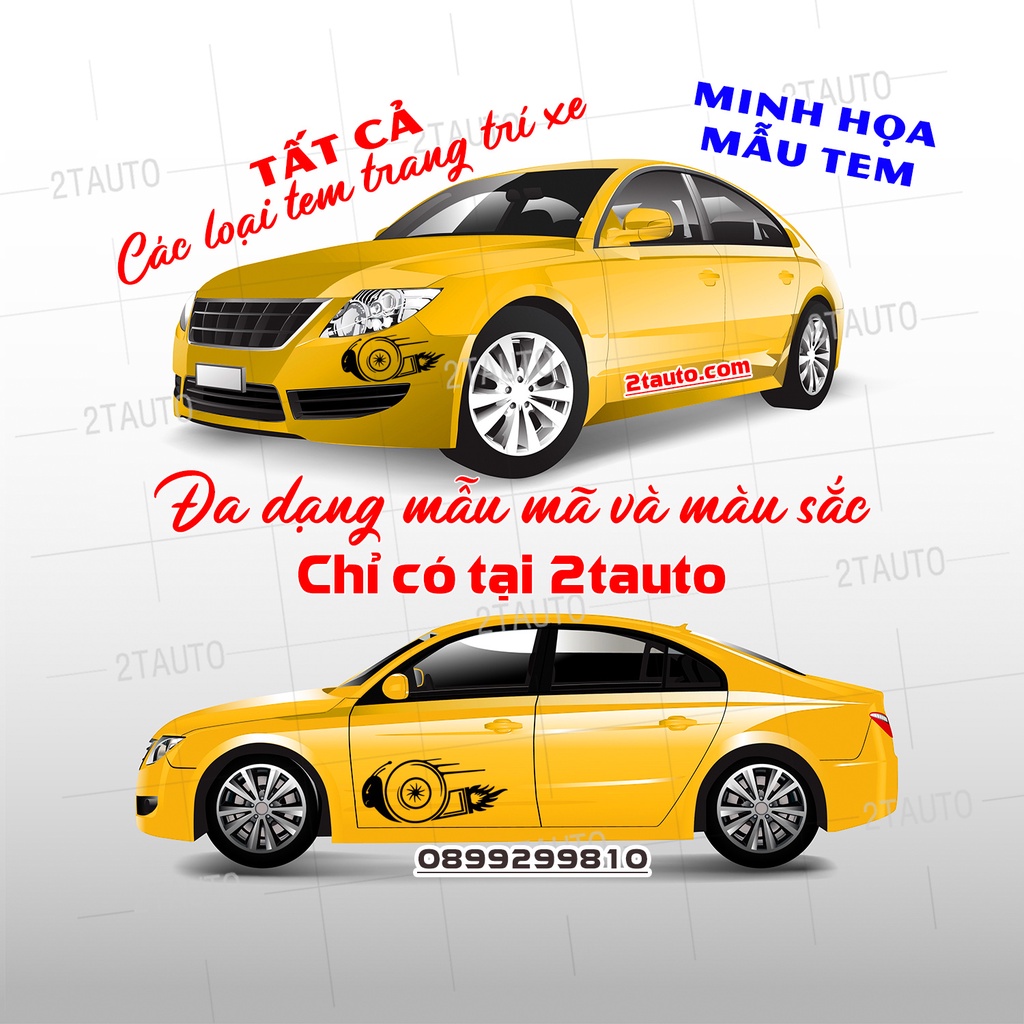 [GIÁ GỐC] Sticker chữ TURBO tem dán trang trí ô tô xe hơi chống nước, chống phai màu, mẫu mã đa dạng độc đáo - MẪU 3