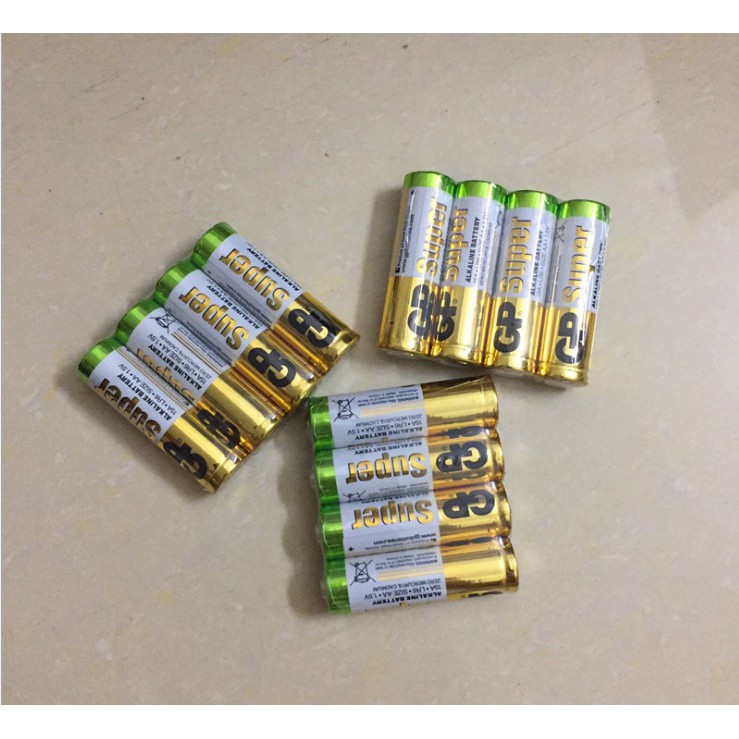 Pin AA GP Super Alkaline, Pin Tiểu GP ( 1 Vỉ 4 Viên)