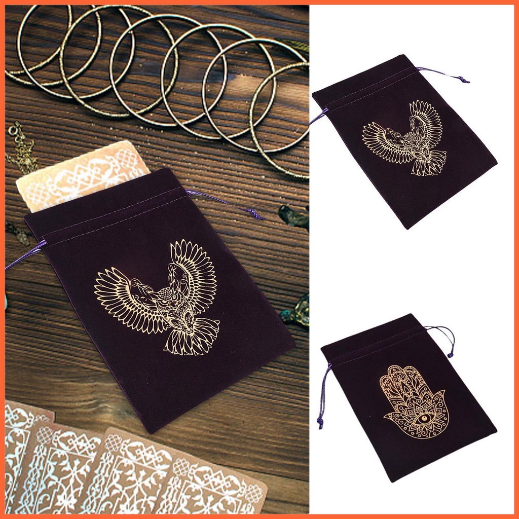 Bộ Bài Tarot Dây Rút Họa Tiết Chim Cú Bàn Tay Hamsa