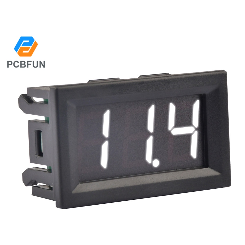 Vôn kế kỹ thuật số mini PCBFUN DC 0-100V màn hình LED 0.56 &quot;chuyên dụng cho xe hơi/ xe máy