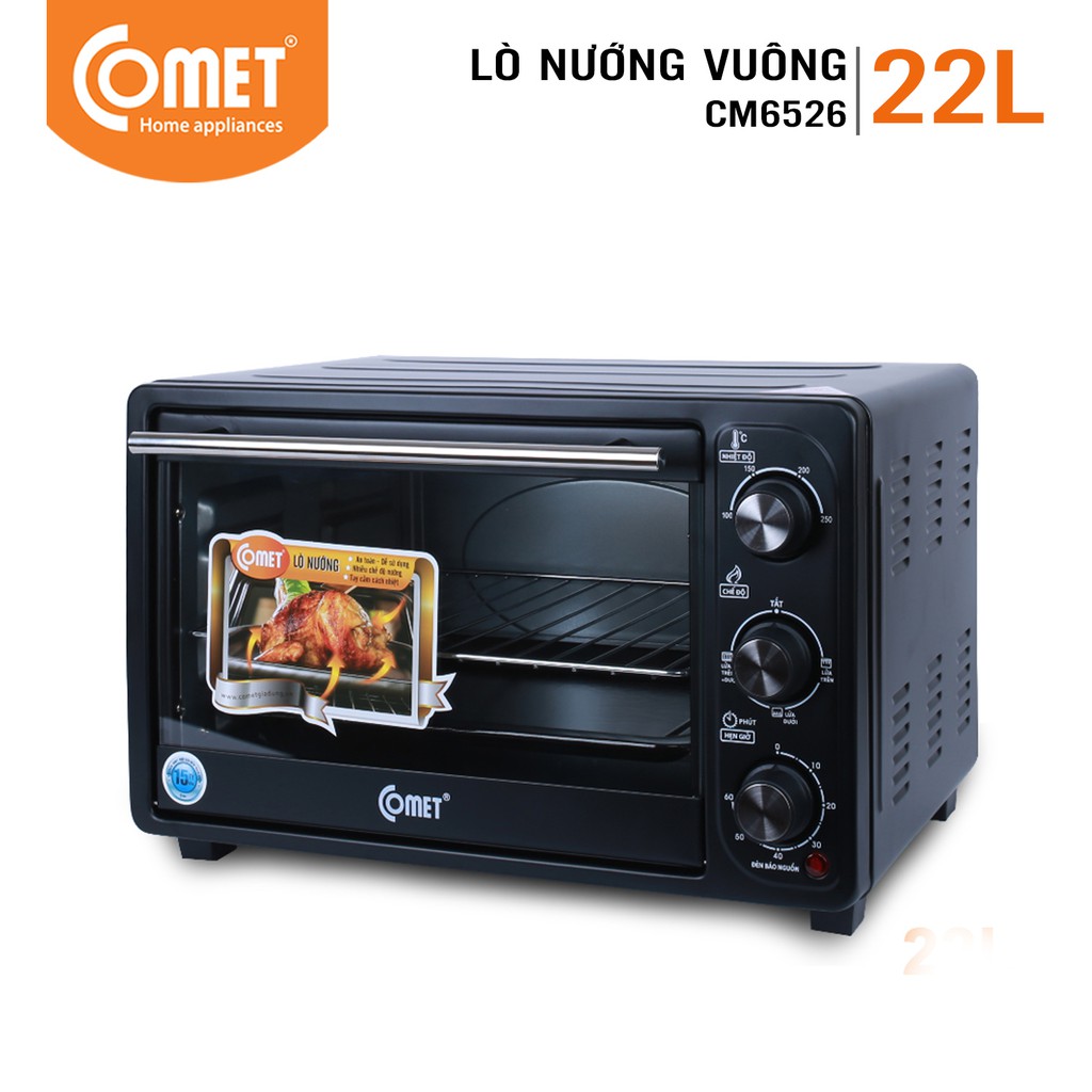 [Mã ELMALL10 giảm 10% đơn 500K] Lò nướng điện 22L Comet CM6526