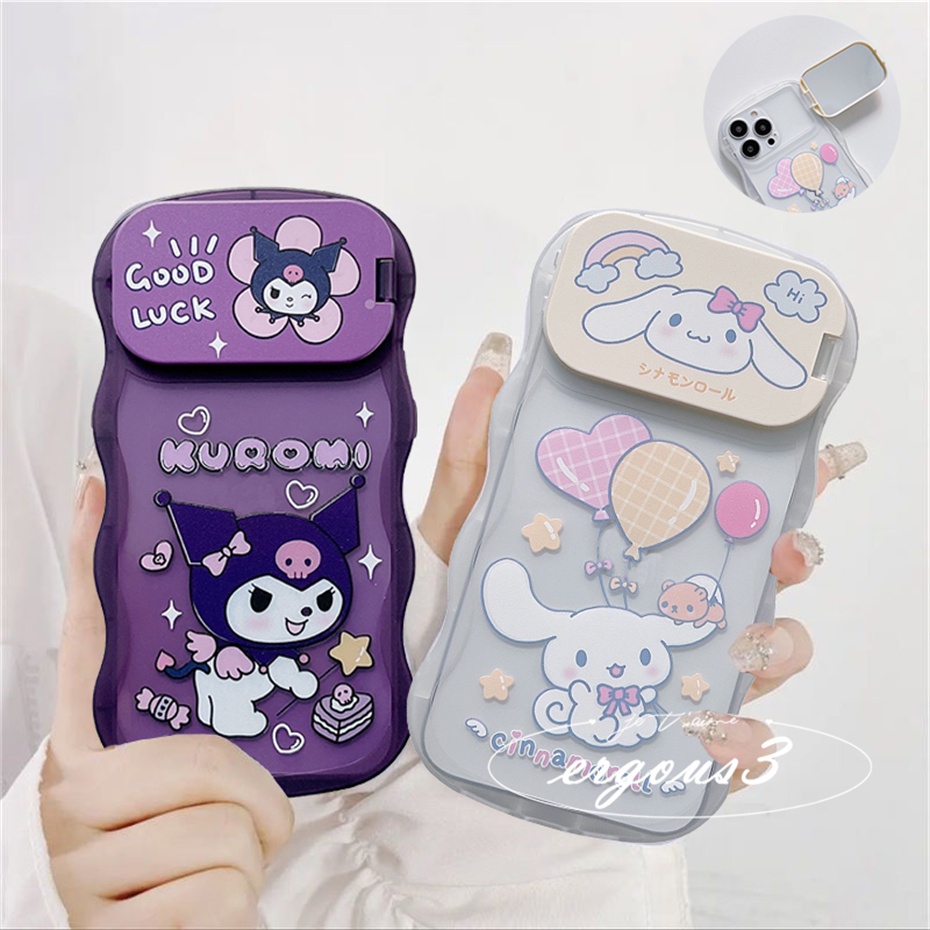 Ốp Điện Thoại Mềm Họa Tiết Kuromi Cinnamoroll Tráng Gương Sáng Tạo Cho iPhone 14 13 12 11 Pro Max X XR Xs Max