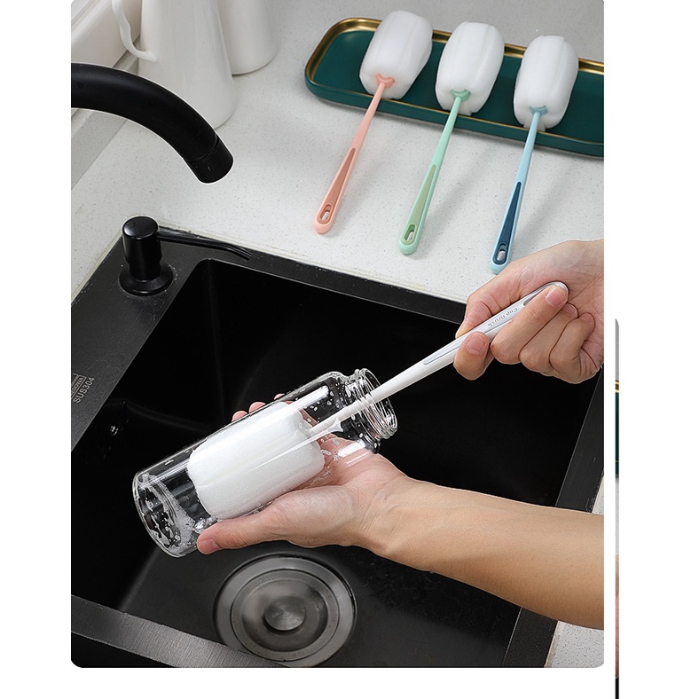 Cọ Rửa Ly,Tách, Bình Sữa Có Tay Cầm Dài Tiện Lợi, Sáng Tạo#CRL