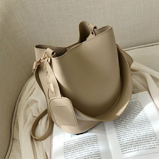 Túi xách nữ túi bucket bag da dễ nữ tính có quai xách hàng Quảng Châu - Có ảnh thật