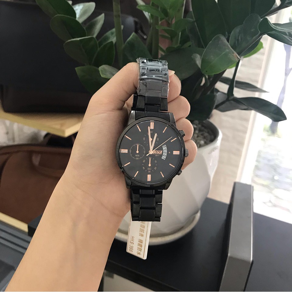 Đồng Hồ Nam BOSCK 8811 Màu Đen Dây Thép, Kim Loại Không Gỉ Cao Cấp Mặt Kính Tráng Sapphire, Chống Xước, Chống Nước | BigBuy360 - bigbuy360.vn