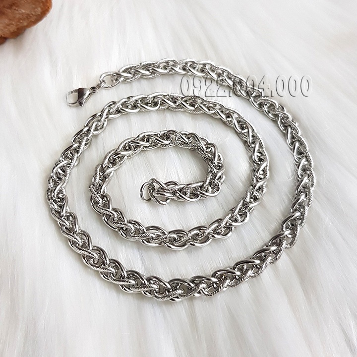 Dây chuyền nam xích bảng tròn 8mm.