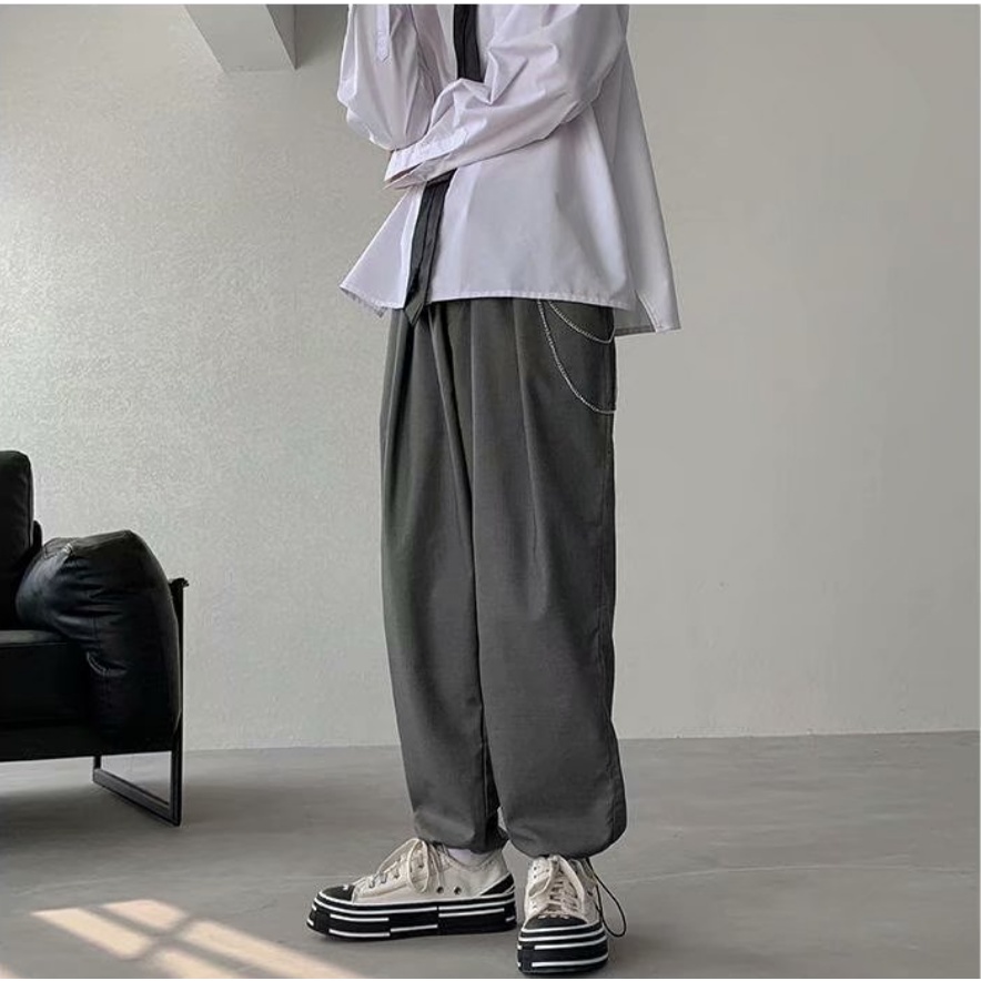 Quần Dây Rút Form Rộng Màu Sắc Đơn Giản Cho Nam