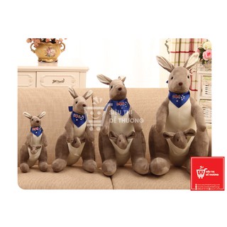 THÚ NHỒI BÔNG I 40cm I KANGRAGOO ĐEO CỜ ÚC