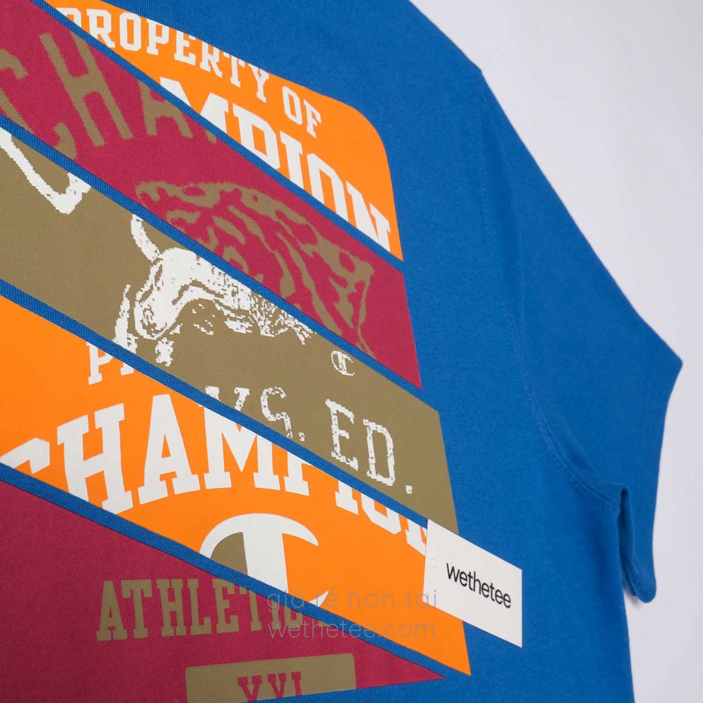 Áo Champion Heritage Spliced Logos, Living in Blue