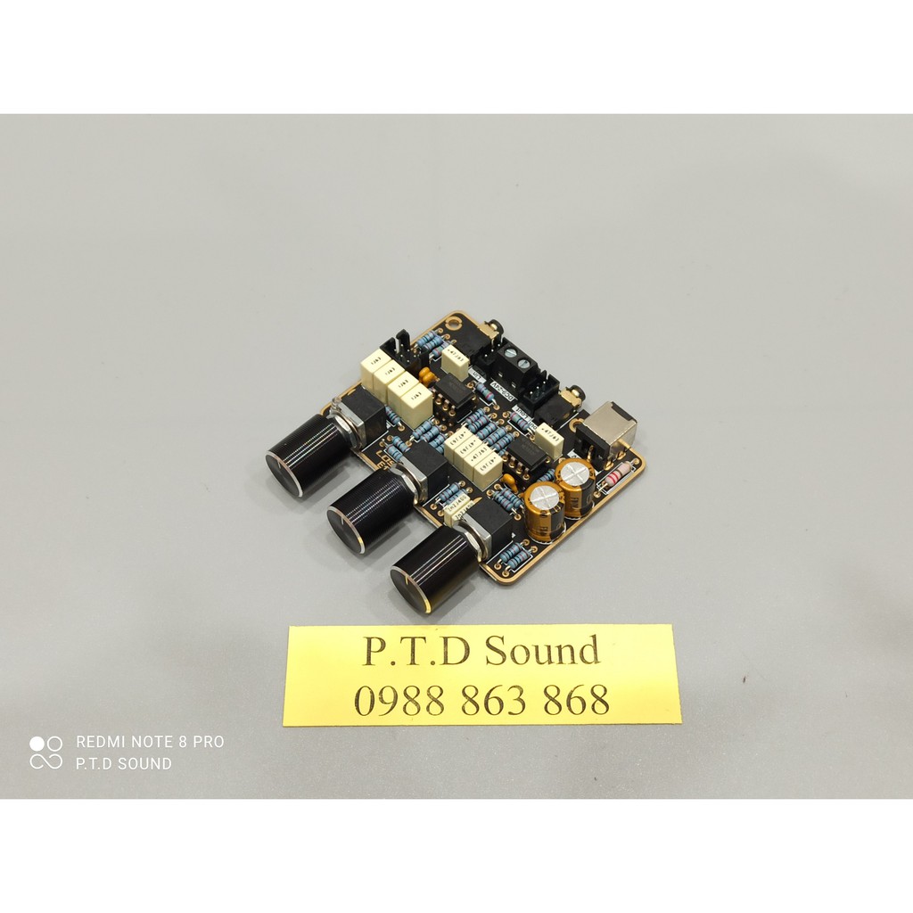 Mạch âm sắc pre amp LQSC Ne 5532 Hifi DC 9 - 12v linh kiện xịn. DIY rề siêu hay từ PTD Sound