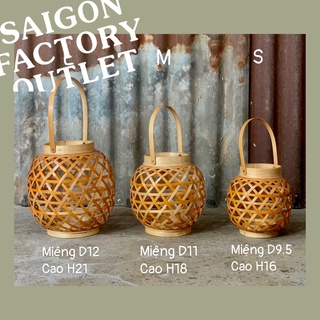 Đèn lồng mây tre vn - đèn tre tròn // sp009370