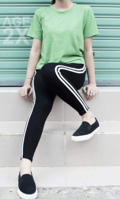 QUẦN LEGGING 2 SỌC #AGE2X
