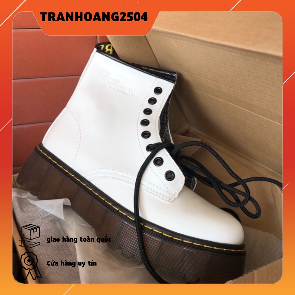 [ SẴN ĐEN] Giày Basic Boot Ulzzang DR Cao Cấp đế 5p sườn khoá zip CÓ DẬP CHỮ Ở CỔ