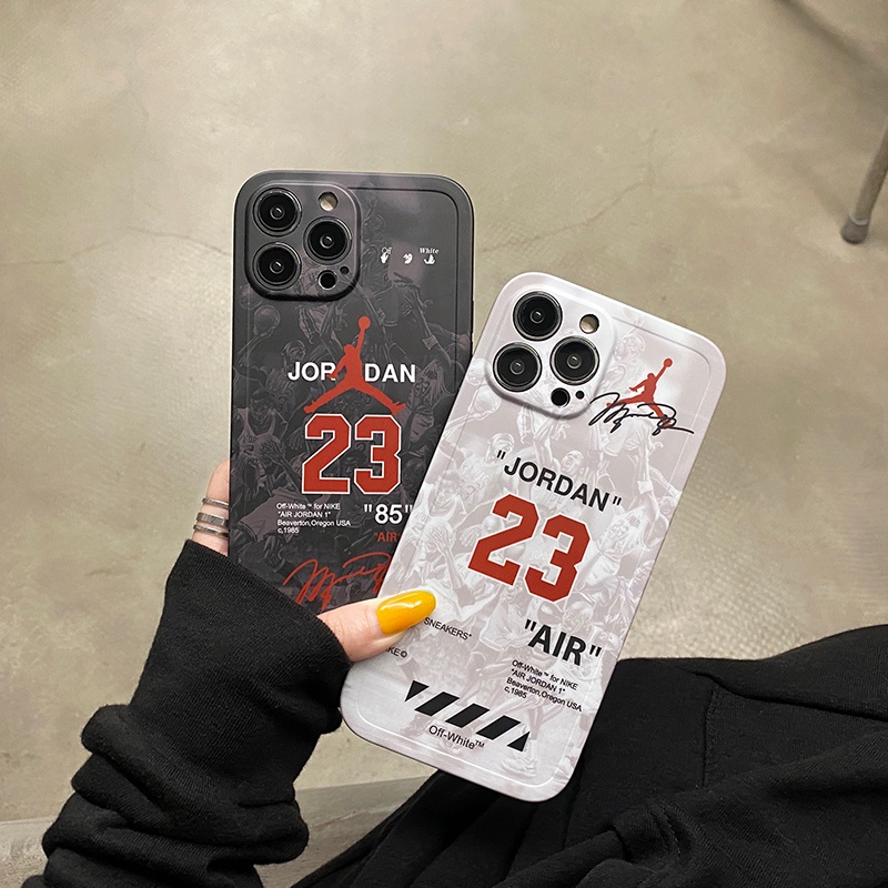 Ốp Điện Thoại Dẻo In Hình The Jordan 23 Bảo Vệ Ống Kính Cho iPhone 14 13 11 12 Pro Max Xs Max XR
