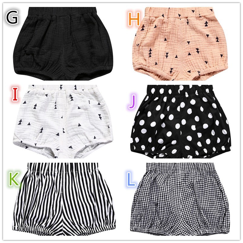 Quần short cotton phối họa tiết xinh xắn dành cho bé gái