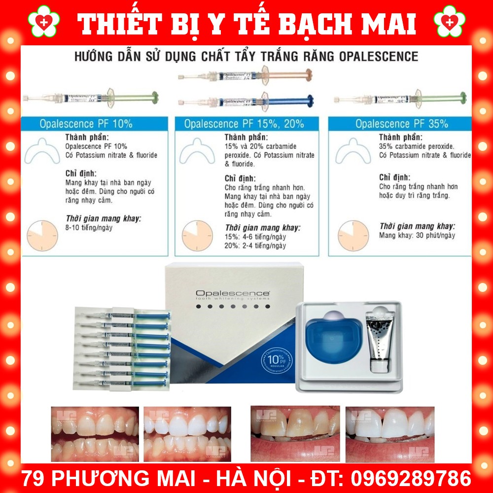 Gel Tẩy Trắng Răng OPALESCENCE PF15% - Chính Hãng Mỹ