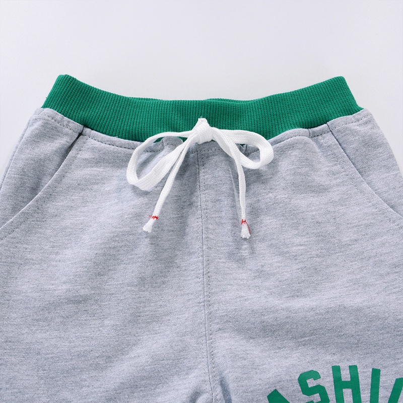 Quần Short Thể Thao Bằng Cotton Màu Trơn Thời Trang Mùa Hè Cho Bé Trai 1-9 Tuổi