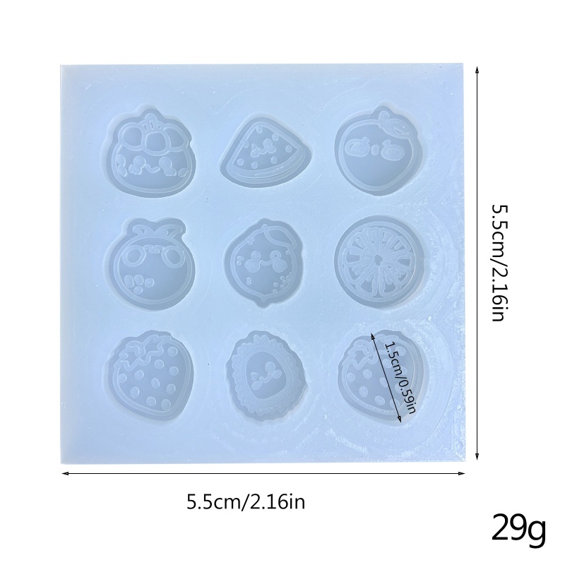 Khuôn Silicone Đổ Epoxy Hình Trái Cây Mini