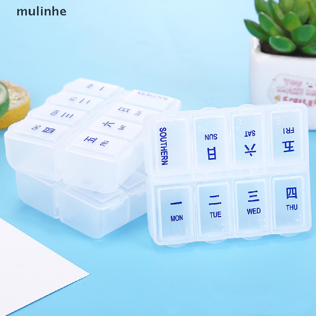 Hộp Đựng Thuốc Viên 7 Ngày 8 Ngăn Nhỏ Gọn Tiện Dụng